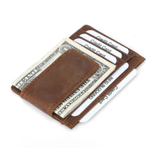 Load image into Gallery viewer, Veg Tanned Leather Wallet w/money clip
