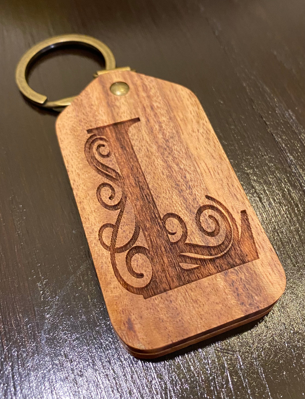 Photo Keychains Koa Wood